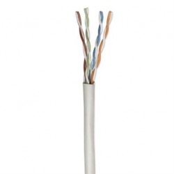 Bobina / Cable Cat 5e / CCA / UTP / 305m / Sólida / Color Gris